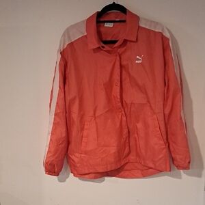 Puma Women's Vibrant Coral Bomber Jacket Size L